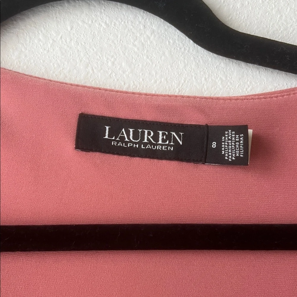 Ralph Lauren Long Sleeve Dress in Dusty Rose - Picture 2 of 5